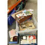 Large Tub of Various Cigarette Cards and Trade Cards, etc
