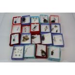 A collection of approx 19 x 925 sterling silver necklace and pendants sets.