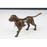Solid bronze hound/hunting dog, standing position