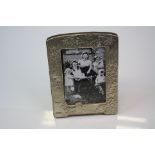 Silver Easel Backed Picture Frame with embossed decoration