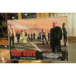 A large framed poster of the Sopranos TV series, 69 x 98cm