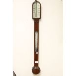 Victorian Rosewood L. Casella of London Stick Barometer with Thermometer, 92cms high