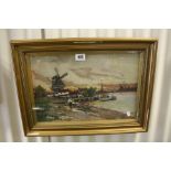 Pair of Early 20th century Oil Painting's on Canvas, Dutch Scenes, initialled and dated 1918, 29.