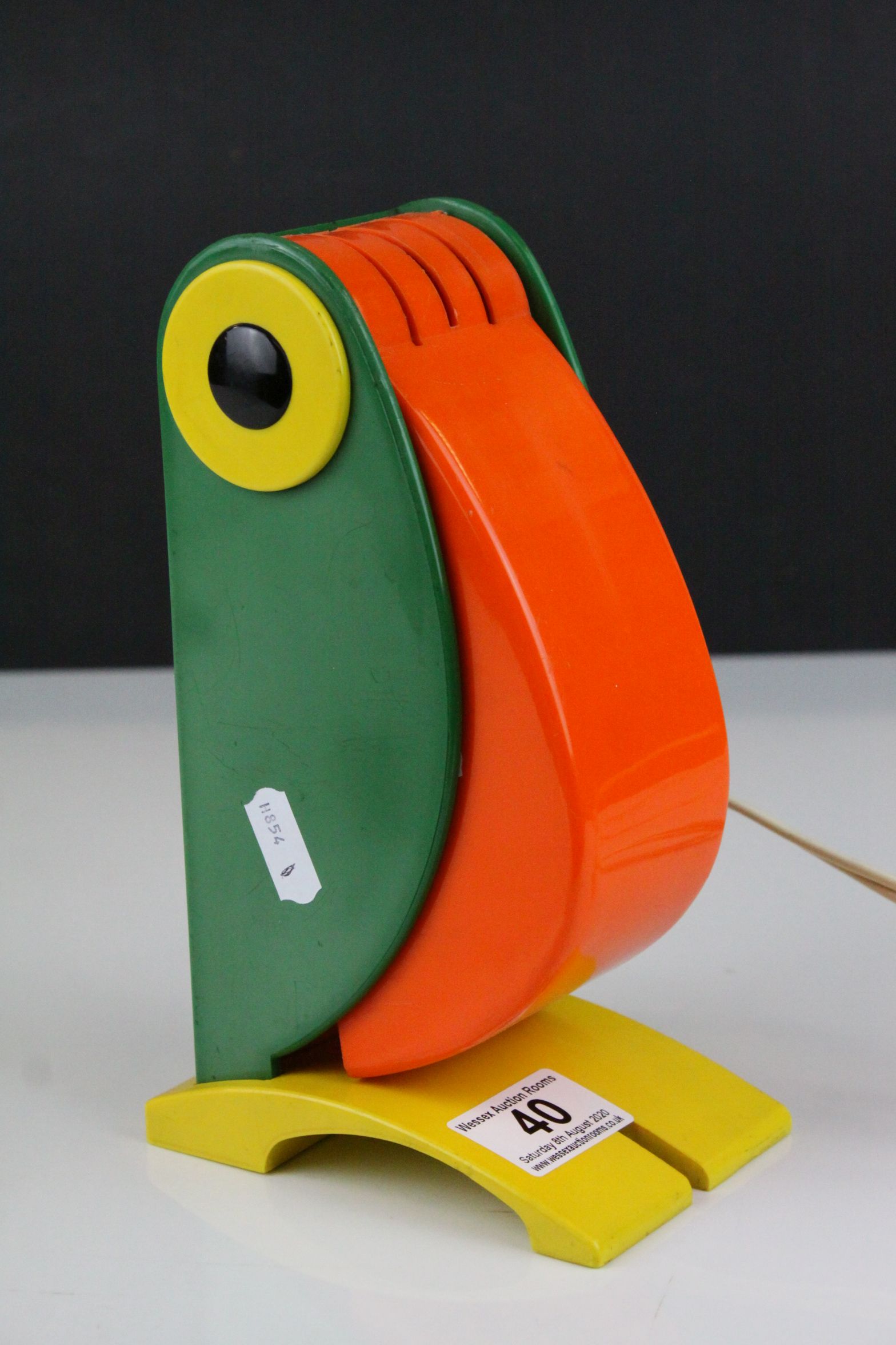 Mid 20th century 1960's Italian Plastic ' Old Timer Ferrari ' Toucan Table Lamp designed by OTF, - Image 3 of 5