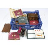 A quantity of cased playing cards ,items of treen ,opera glasses etc.
