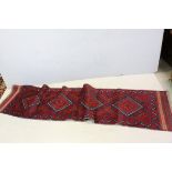 Woollen Hand Knotted Meshwani Runner, 248cms x 60cms