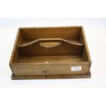 Vintage Oak Cutlery Box