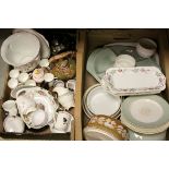 Two trays of Mixed Ceramics including Royal Winton Planter