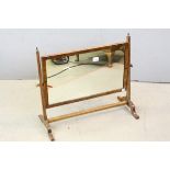 19th century Mahogany Framed Rectangular Swing Mirror, 70cms wide x 58cms high