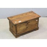Small Vintage Pine Tack Box, 51cms long x 28cms high