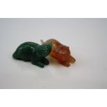 Two Jadeite Figures of Cats