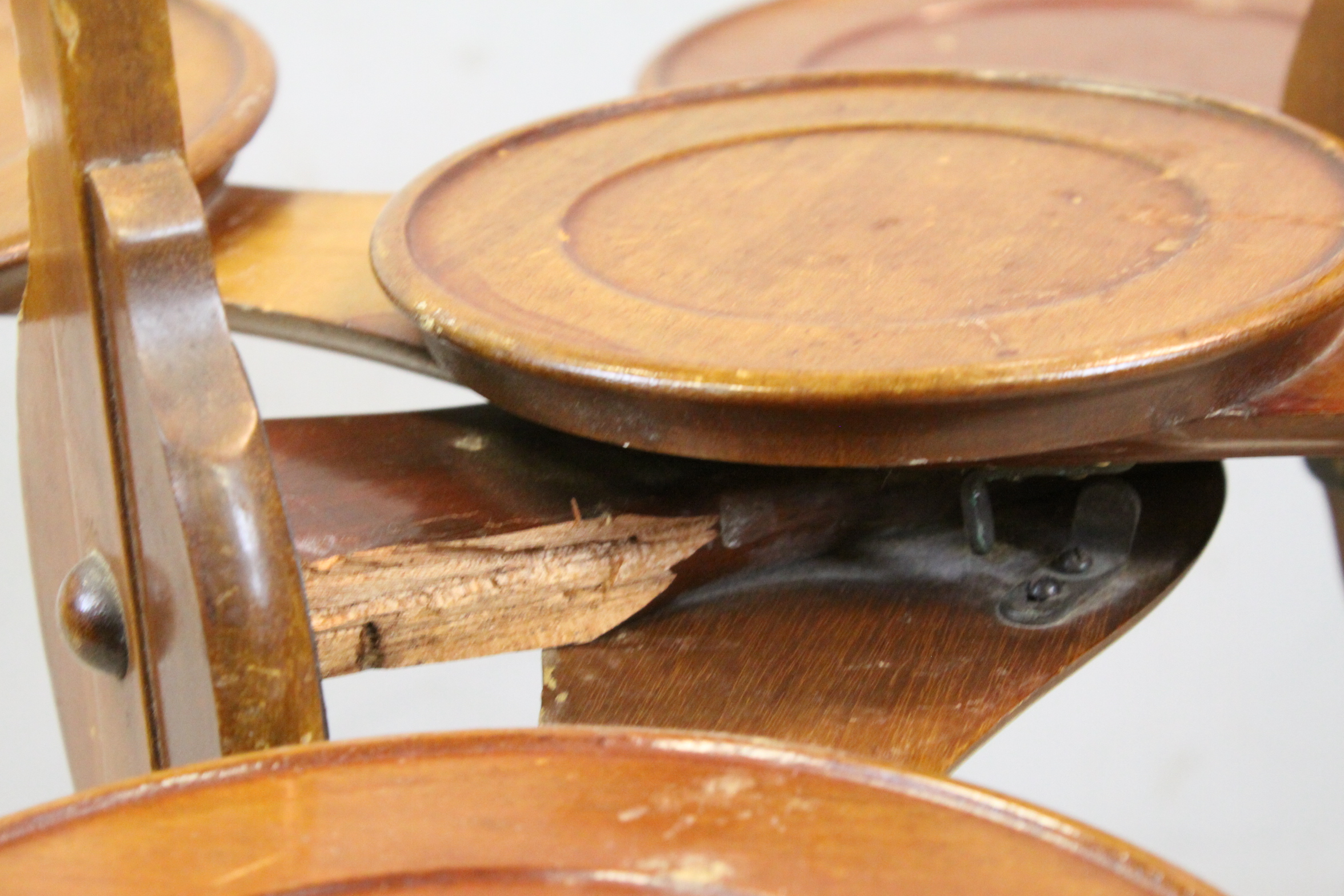 Early 20th century Mahogany Fold-out Cakestand, 79cms high - Image 3 of 4