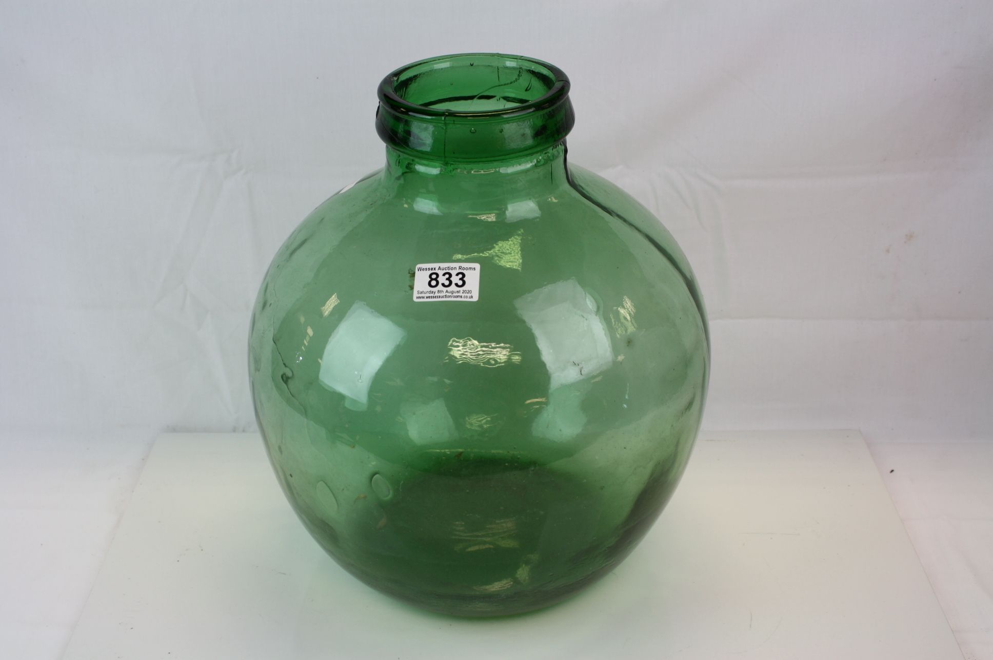 Large Green Glass Bottle / Terrarium marked Viresa, 41cms high - Image 2 of 2