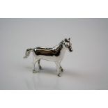 Heavy Cast Silver Figure of a Horse