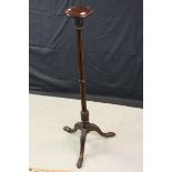 George III Style Carved Mahogany Torchere, 134.5cms high
