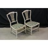 Pair of Art Nouveau Painted Side Chairs in the manner of William Morris