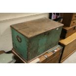 19th century Oak Blanket / Tool Box with Candle Box to interior, 76cms long x 44cms high