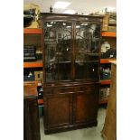 19th century and Later Mahogany Library Bookcase, the period base stamped to internal drawer, 102cms