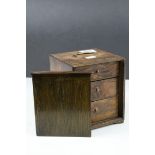 19th / Early 20th century Mahogany Table Top Cabinet, the slide-off front opening to reveal Three