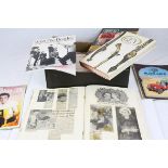 Box of Mixed Ephemera including Military, Sporting, Photography, The Beatles, etc