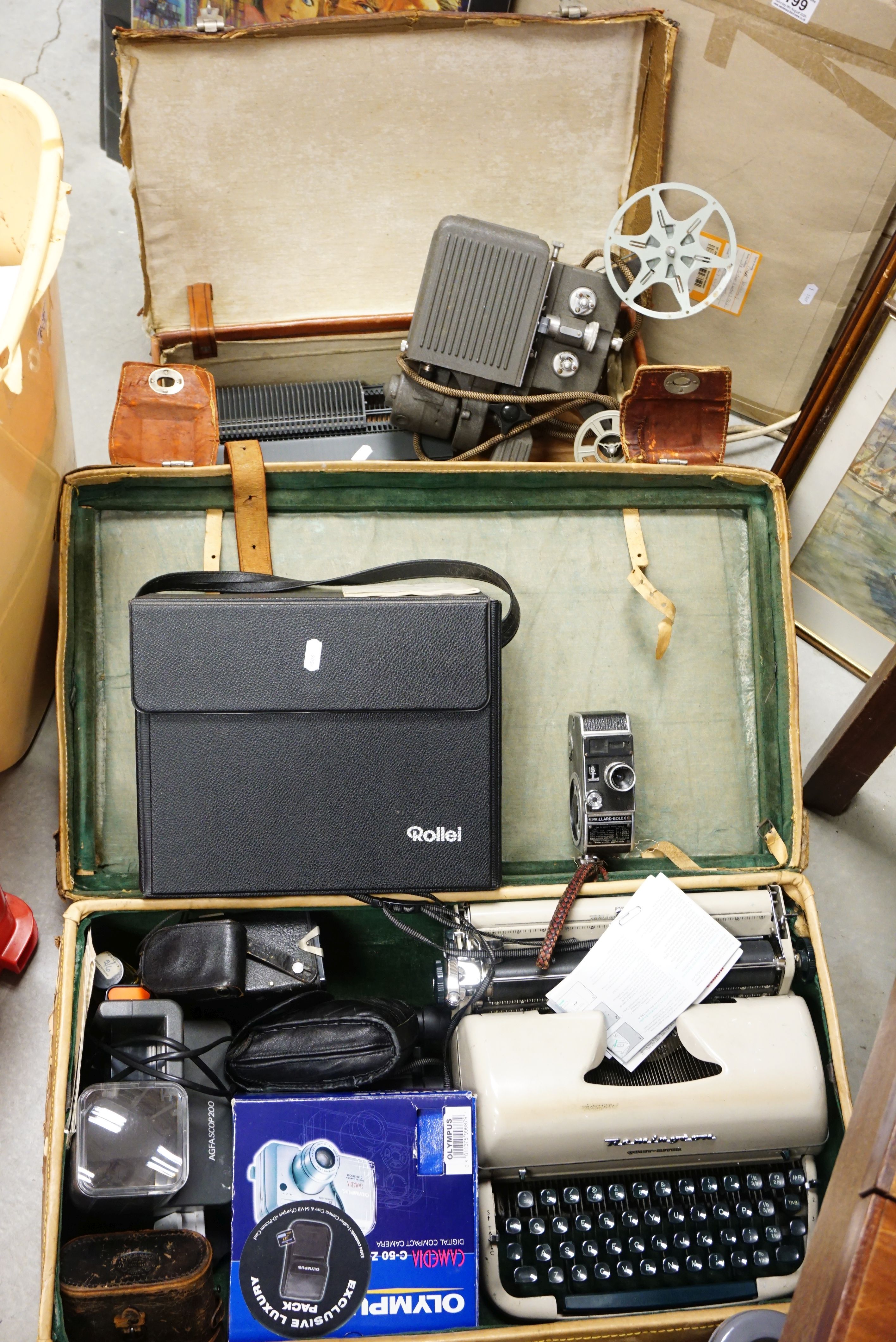 Two Suitcases containing a Mixed Lot of Cameras and Accessories