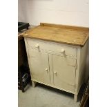 Vintage Part Painted Cupboard with Single Drawer