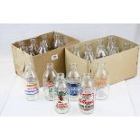 Twenty Two Vintage Advertising Milk Bottles