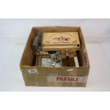 A box of mixed collectables to include a selection of coins, jewellery box and a civil service