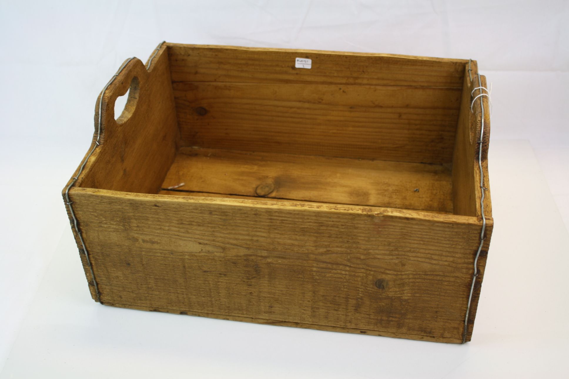 Vintage Pine Bottle Crate