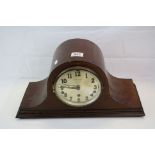 Early 20th century Samuel Edgcumbe of Plymouth Napoleon Hat Mahogany Cased Mantle, 46cms wide