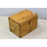 A vintage pine tack box