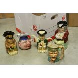 Collection of Ten Toby Jugs including Tony Wood
