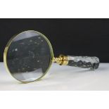 Large Brass Magnifying Glass