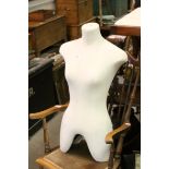Fabric Covered Female Torso Mannequin marked Stockman, London, 80cms high