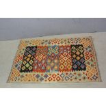 Woollen Hand Knotted Vegetable Dye Wool Chobi Kilim, 123cms x 83cms