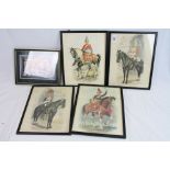Collection Of Seven Prints To Include Six Framed And Glazed Examples Showing Images Of The Scots