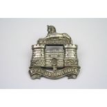 A White Metal Victorian British Forage Cap Badge To The 2nd Battalion Of The Dorsetshire Regiment