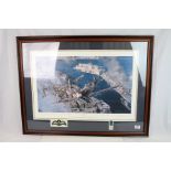 A Framed And Glazed Limited Edition Robert Taylor Print Titled "Malta-George Cross" Commemorating