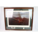 A Limited Edition Framed And Glazed Print By Gerald Coulson Entitled "Dambusters Breaching The