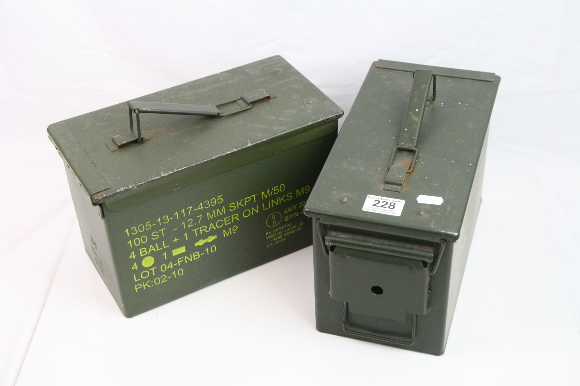 A Pair Of Military Ammunition Boxes. - Image 2 of 4