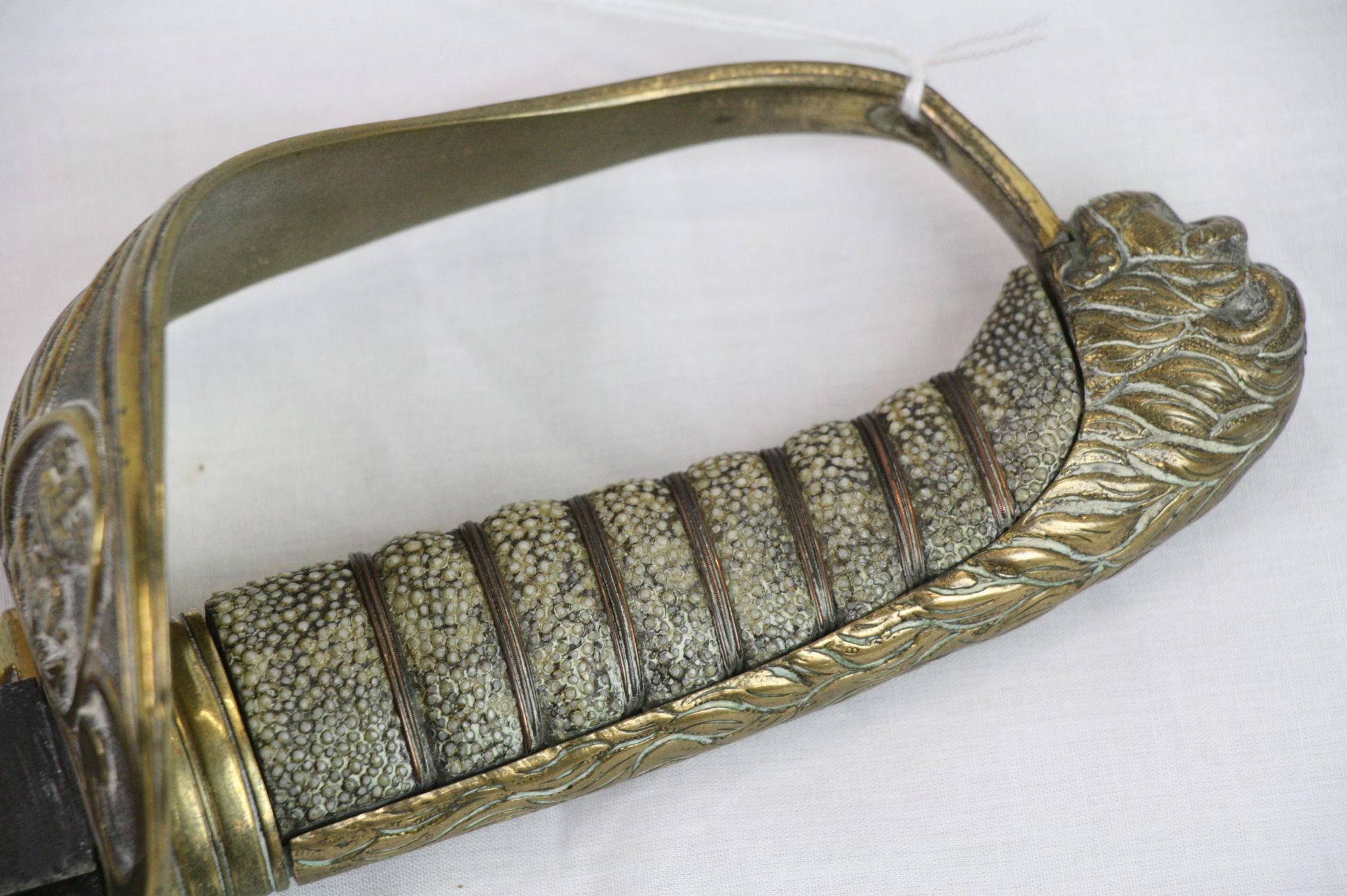 A Victorian Naval Officers 1827 Pattern Dress Sabre Sword, The Gilt Brass Hilt With Wire Bound - Image 5 of 7