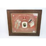 A World War One Framed And Glazed Memorial Silk With A Central Image Of A World War One Royal Navy