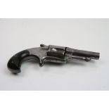 A Smith's Patent Rimfire Single Action Five Shot Pocket Revolver, The 7cm Round Steel Barrel With