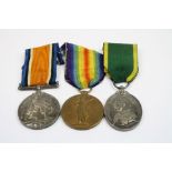 A Full Size British World War One Medal Trio To Include The British War Medal, The Victory Medal And