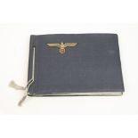 A World War Two German Photograph Album With Contents To Include Approx 110 Genuine Period