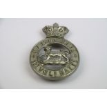 A Victorian 1st Volunteer Battalion Of The Hampshire Regiment White Metal Glengarry Badge With Three