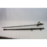 A Vintage Sword In The Style Of A Napoleonic French Cuirassier's Heavy Cavalry Sword With Matching