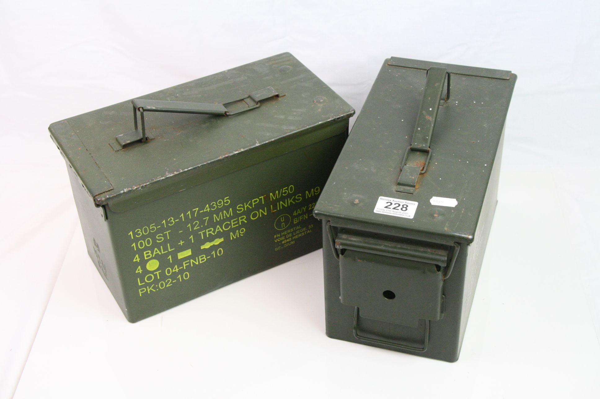 A Pair Of Military Ammunition Boxes.