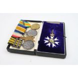 A Full Size British Medal Group To Include The East And West Africa Campaign Medal With The Brass