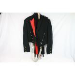 A Vintage Officers Mess Uniform To Include Jacket, Waistcoat And Trousers With Braces, Maker Label